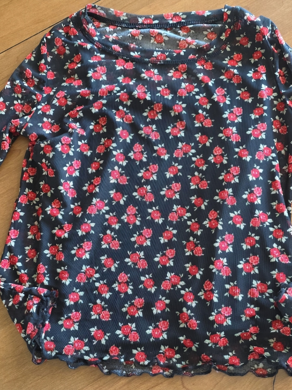 Floral Mesh Top